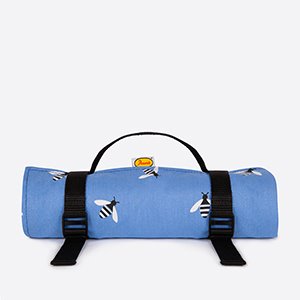 Buzzy Bee Picnic Blanket (Blue)