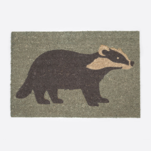 Anorak Badger Doormat (Dusky Green)