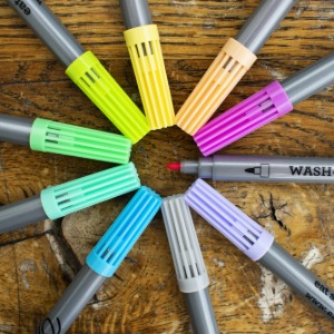 doodle wash-out pen set: pastel edition