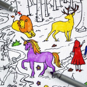 fairytales &amp; legends placemat to go - colour in &amp; learn