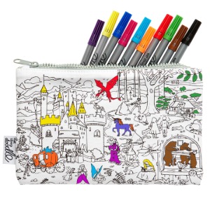 fairytale &amp; legends pencil case - colour in &amp; learn